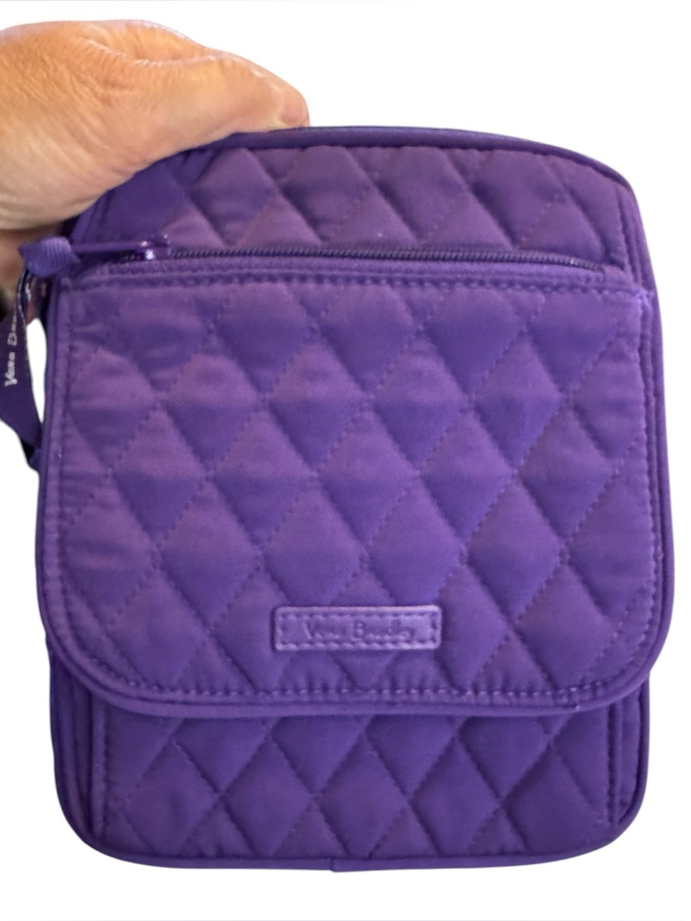 Vera Bradley Purple Quilted Crossbody Bag Purse Adjustable Strap